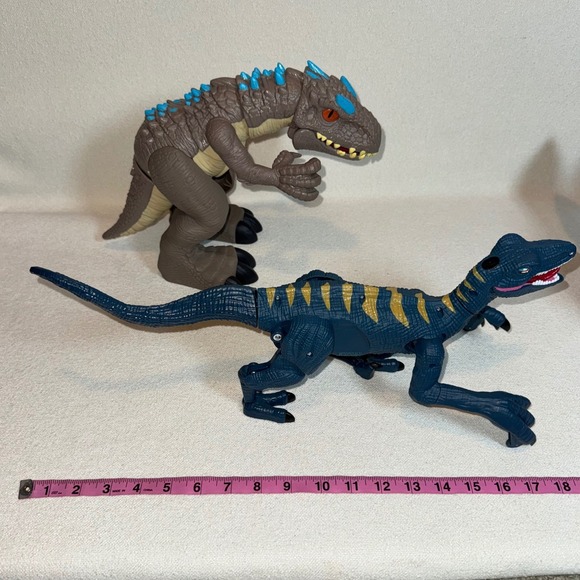 Jurassic World Dinosaur Action Figures Lot Velociraptor Blue Indominus Rex Lot 8